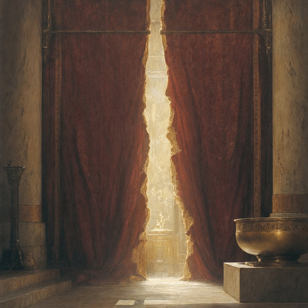 "And the veil of the temple was rent in twain from the top to the bottom." - Mark 15:38