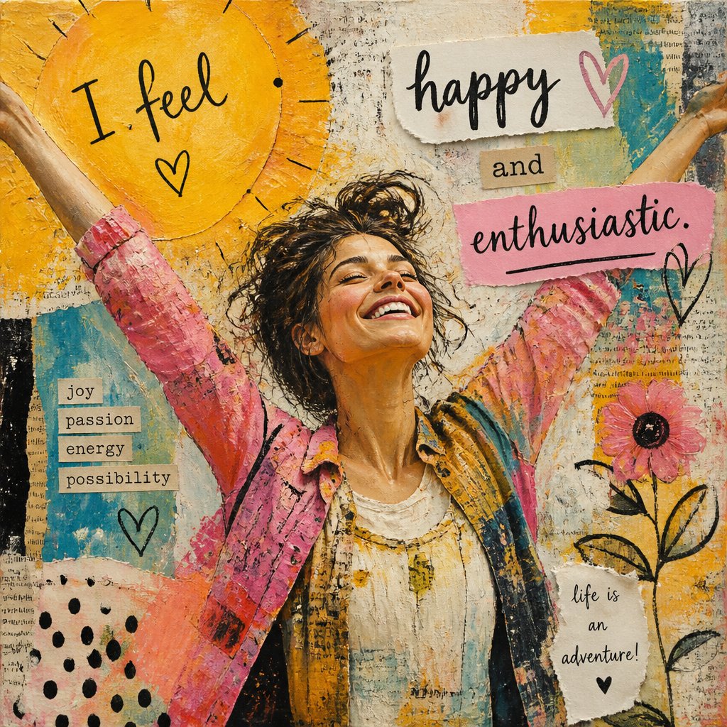 I feel happy and enthusiastic.