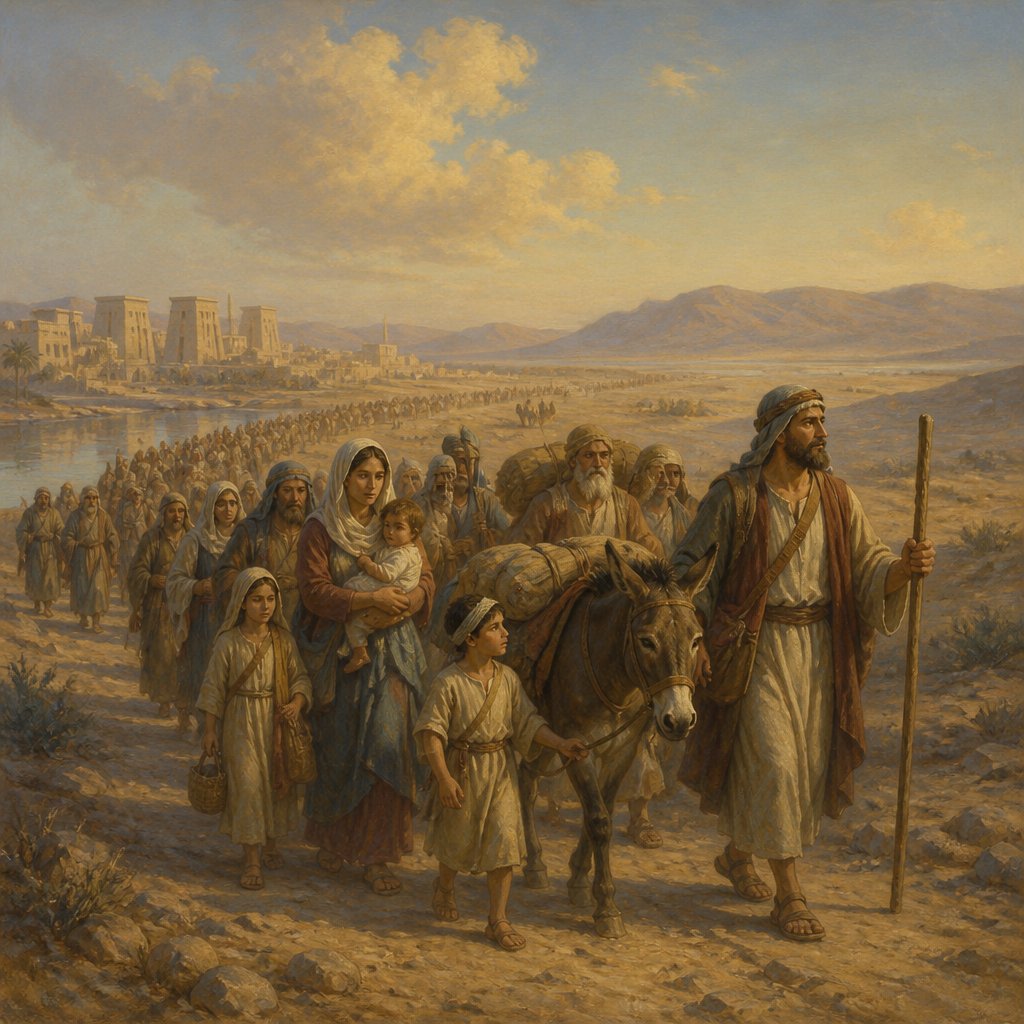 "¶ And the children of Israel journeyed from Rameses to Succoth, about six hundred thousand on foot that were men, beside children." - Exodus 12:{verse.verse_number}