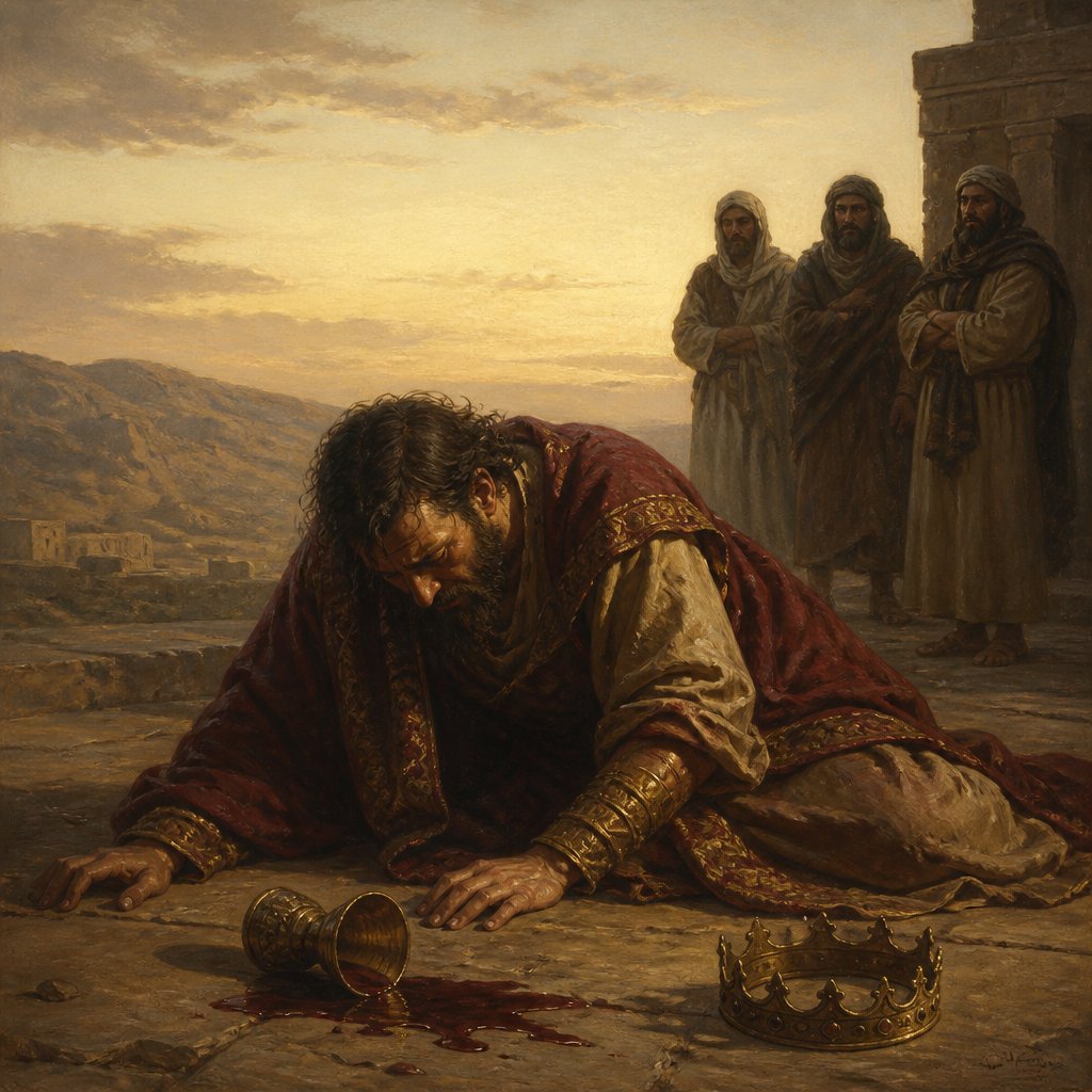 "¶ Make ye him drunken: for he magnified himself against the LORD: Moab also shall wallow in his vomit, and he also shall be in derision." - Jeremiah 48:{verse.verse_number}