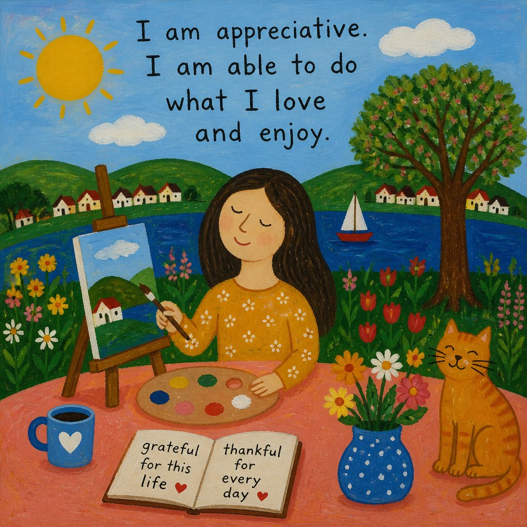 I am appreciative. I am able to do what I love and enjoy.