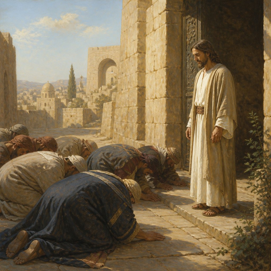 "The evil bow before the good; and the wicked at the gates of the righteous." - Proverbs 14:{verse.verse_number}
