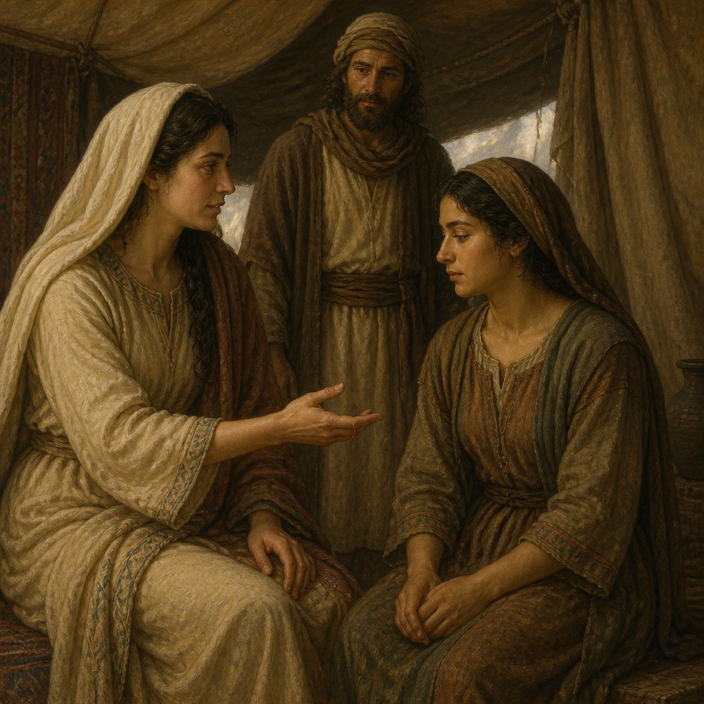 "And she said, Behold my maid Bilhah, go in unto her; and she shall bear upon my knees, that I may also have children by her." - Genesis 30:3