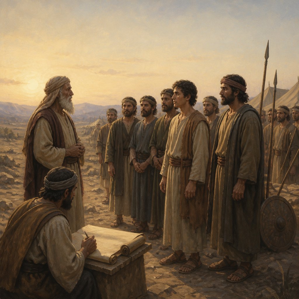 "¶ Of the children of Asher, by their generations, after their families, by the house of their fathers, according to the number of the names, from twenty years old and upward, all that were able to go forth to war;" - Numbers 1:40