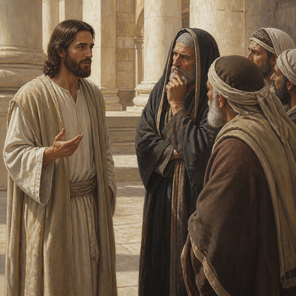 "And Jesus answered and said unto them, I will also ask of you one question, and answer me, and I will tell you by what authority I do these things." - Mark 11:{verse.verse_number}