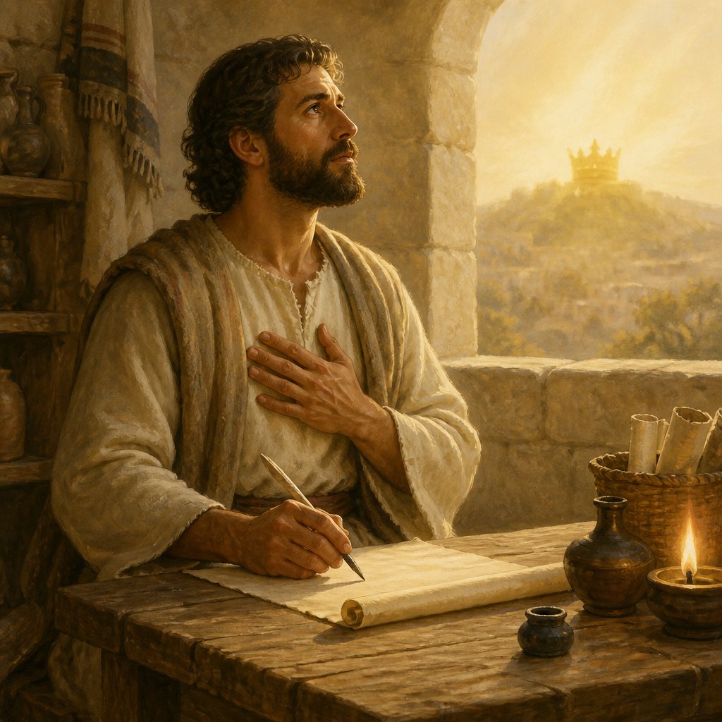 "My heart is inditing a good matter: I speak of the things which I have made touching the king: my tongue is the pen of a ready writer." - Psalms 45:1