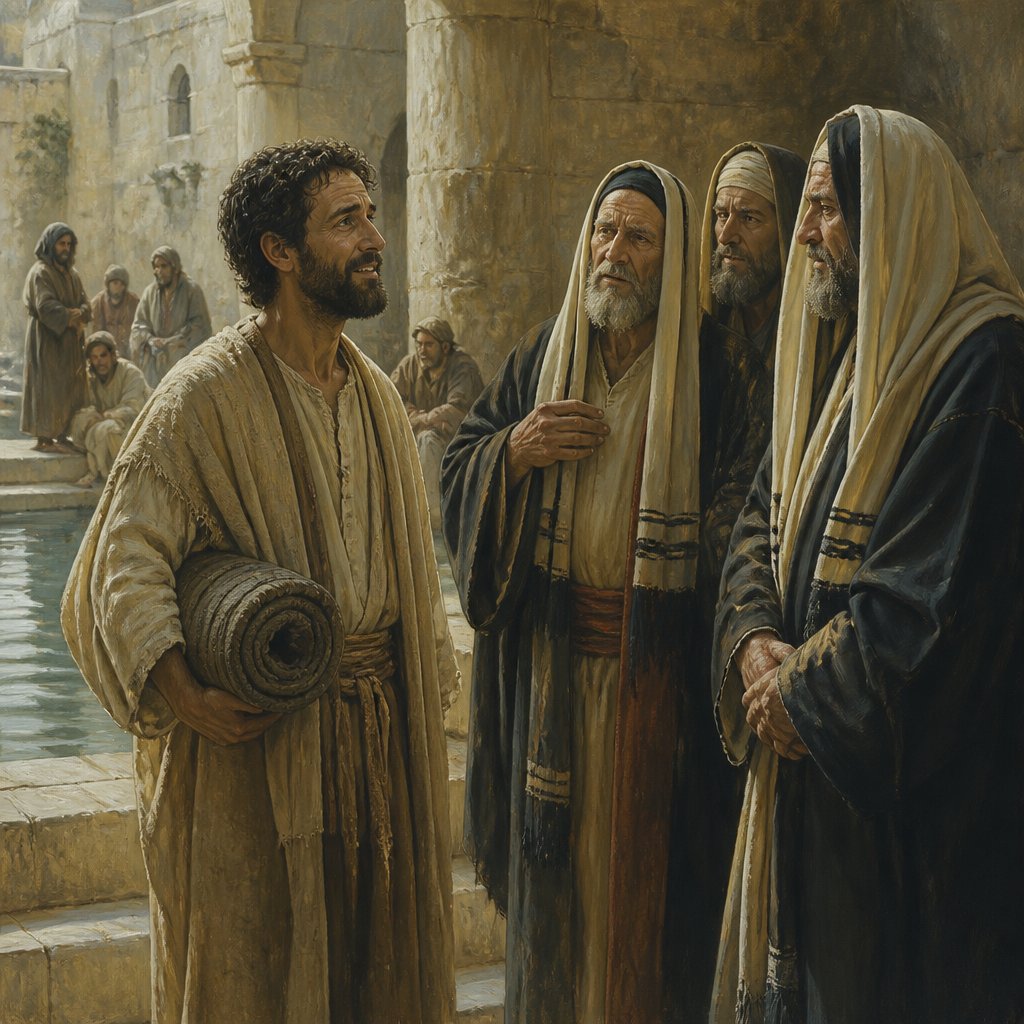 "And immediately the man was made whole, and took up his bed, and walked: and on the same day was the sabbath. The Jews therefore said unto him that was cured, It is the sabbath day: it is not lawful for thee to carry thy bed." - John 5:9-10