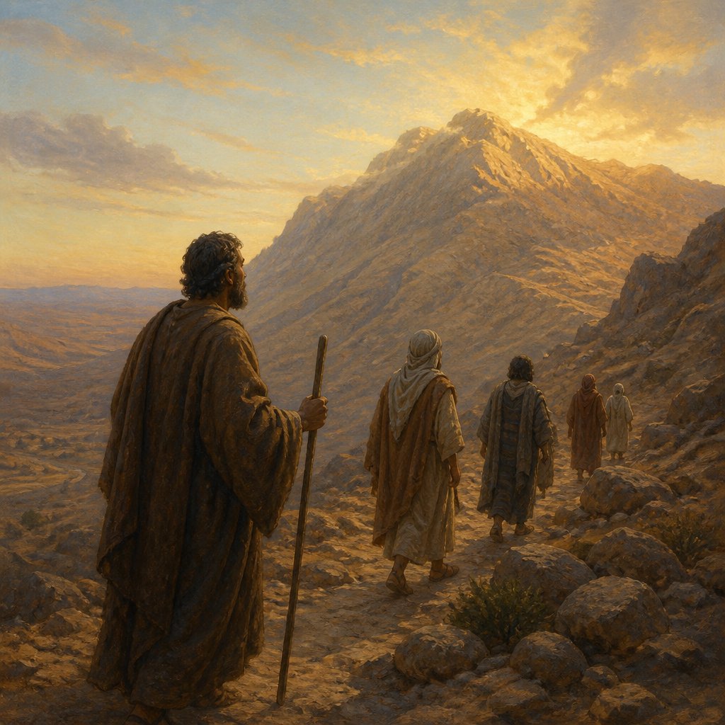 "¶ And they rose up early in the morning, and gat them up into the top of the mountain, saying, Lo, we be here, and will go up unto the place which the LORD hath promised: for we have sinned." - Numbers 14:40