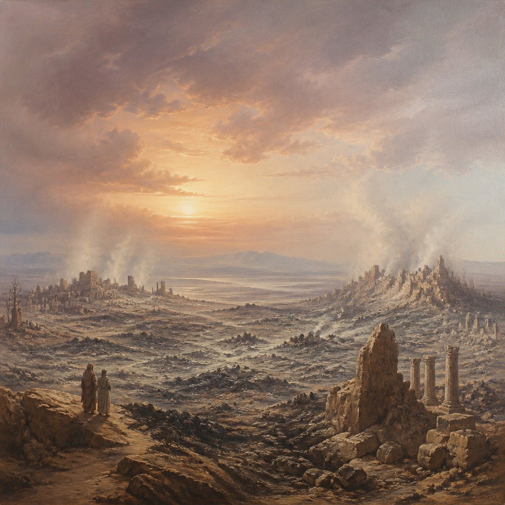 "And turning the cities of Sodom and Gomorrha into ashes condemned them with an overthrow, making them an ensample unto those that after should live ungodly;" - 2 Peter 2:{verse.verse_number}