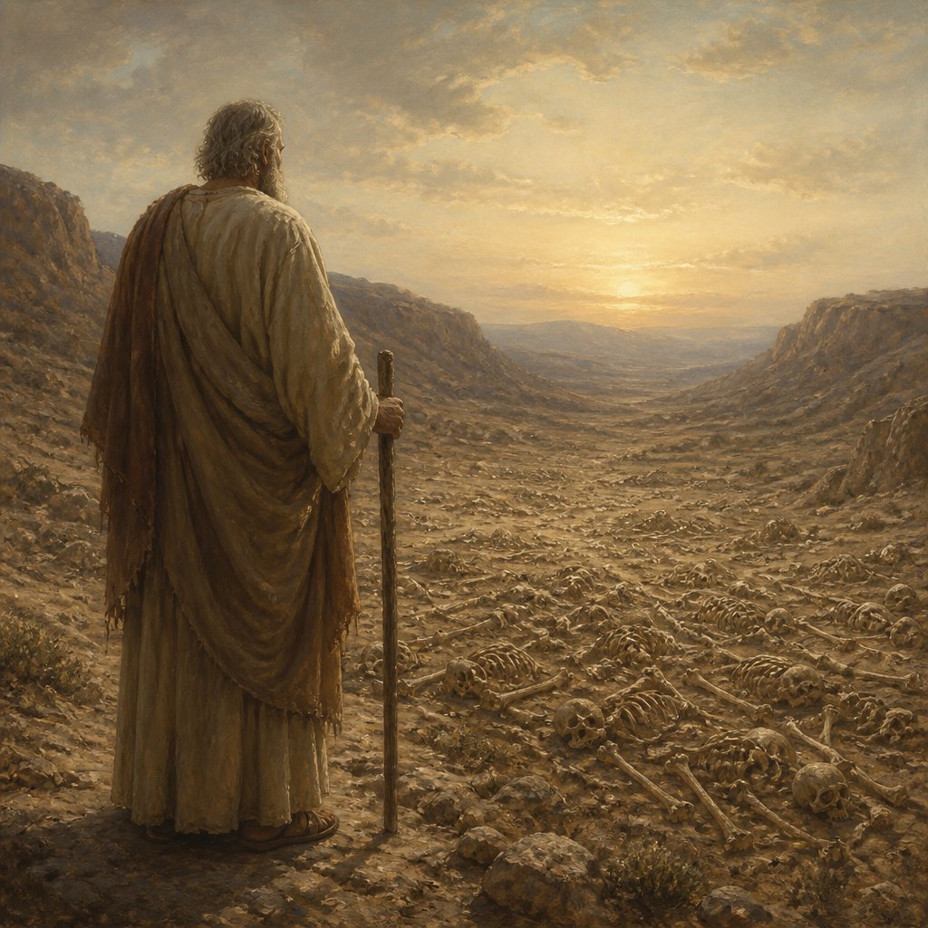 "¶ Then he said unto me, Son of man, these bones are the whole house of Israel: behold, they say, Our bones are dried, and our hope is lost: we are cut off for our parts." - Ezekiel 37:11