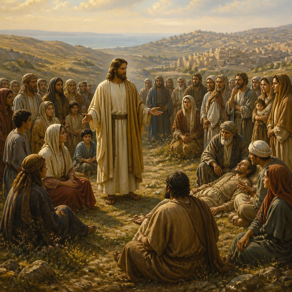 "And he came down with them, and stood in the plain, and the company of his disciples, and a great multitude of people out of all Judæa and Jerusalem, and from the sea coast of Tyre and Sidon, which came to hear him, and to be healed of their diseases;" - Luke 6:17