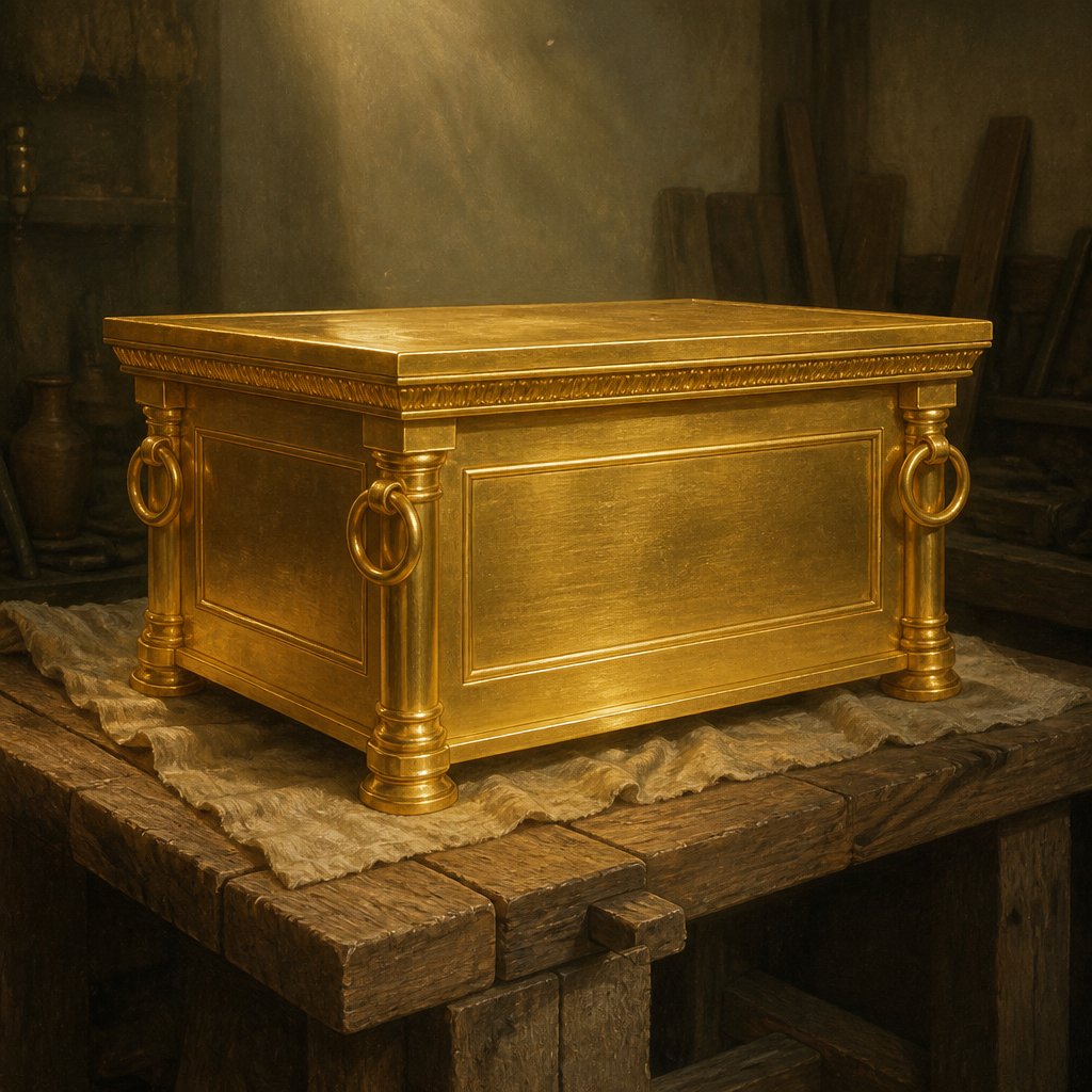 "And thou shalt cast four rings of gold for it, and put them in the four corners thereof; and two rings shall be in the one side of it, and two rings in the other side of it." - Exodus 25:{verse.verse_number}