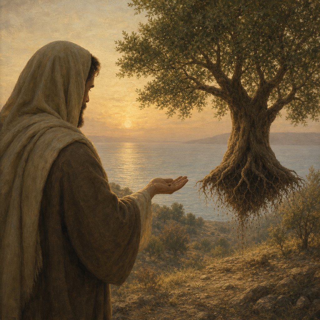 "And the Lord said, If ye had faith as a grain of mustard seed, ye might say unto this sycamine tree, Be thou plucked up by the root, and be thou planted in the sea; and it should obey you." - Luke 17:6