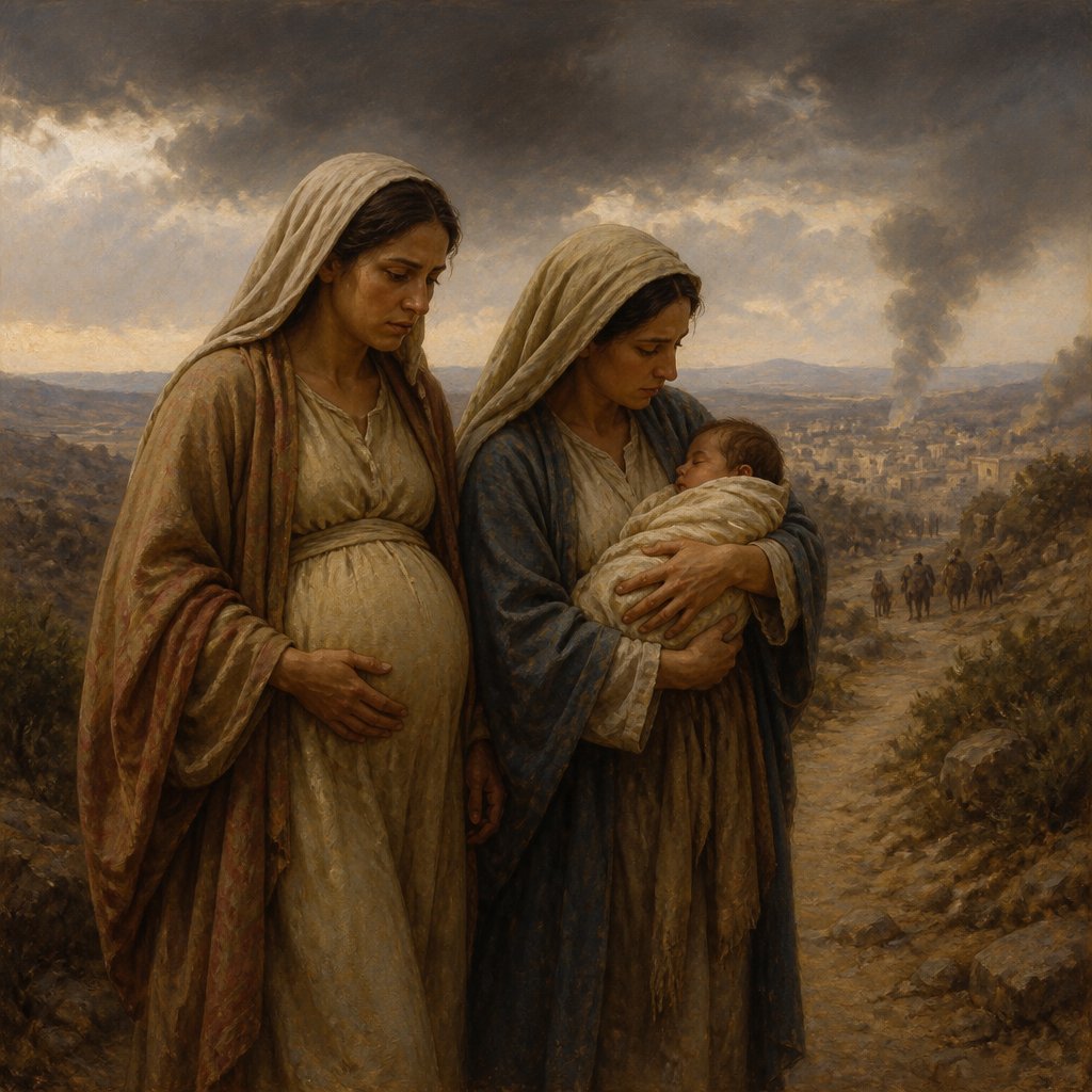 "But woe unto them that are with child, and to them that give suck, in those days! for there shall be great distress in the land, and wrath upon this people." - Luke 21:23