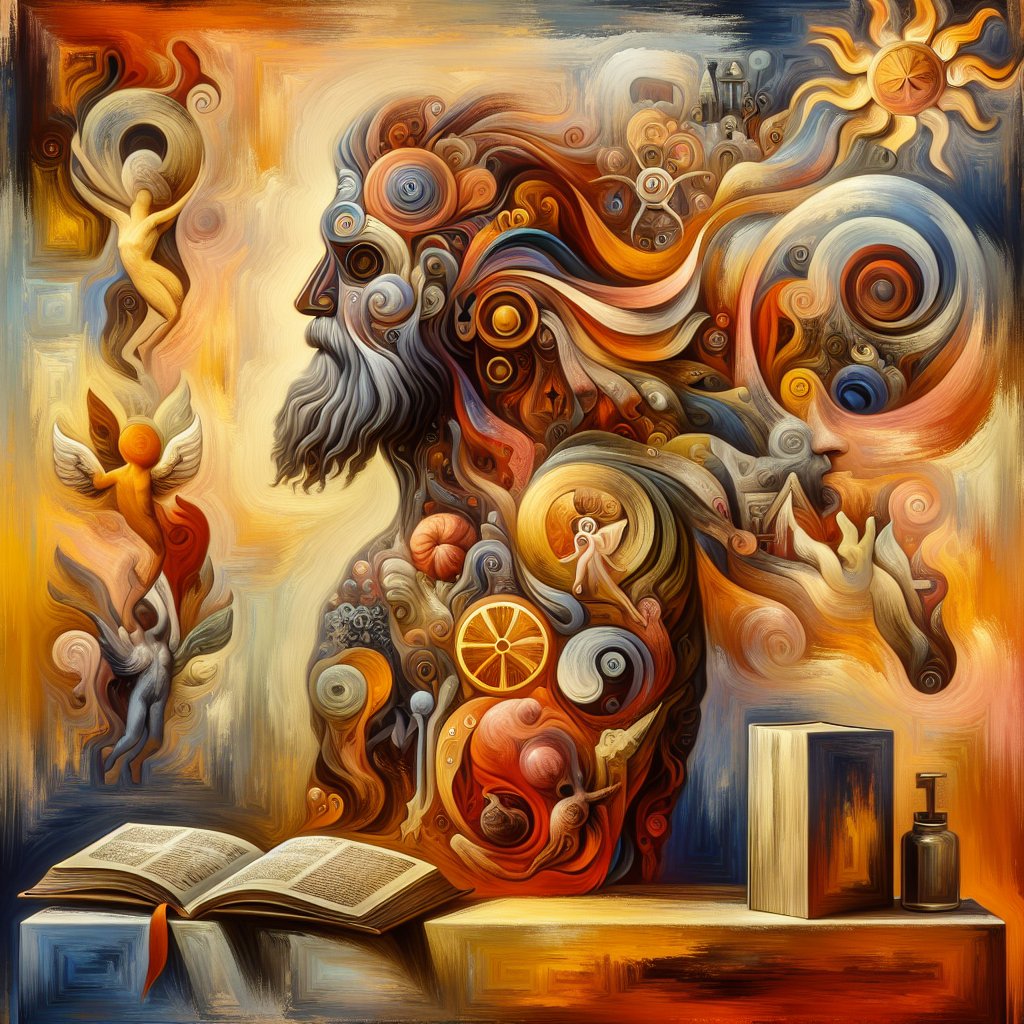 Ezekiel 20:40
Create a respectful and devotional image inspired by the biblical verse Ezekiel 20:40, using the traits of surrealism. This should feature a striking, dreamlike quality with unexpected combinations of objects or ideas to represent the scripture's themes. Use warm colors, exaggerated forms, and symbolic objects common in such imagery. The artwork should not contain any words or text.