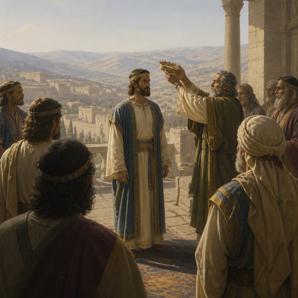 "¶ And in the thirty and eighth year of Asa king of Judah began Ahab the son of Omri to reign over Israel: and Ahab the son of Omri reigned over Israel in Samaria twenty and two years." - 1 Kings 16:{verse.verse_number}