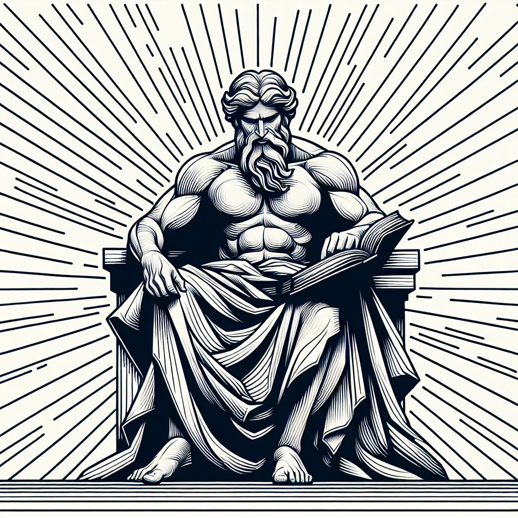 Psalm 93:1
A respectful, devotional image inspired by Psalm 93:1, embodying the themes of strength and majesty in a Christian context, created in the style of line art. The artwork is without any textual or word elements, focusing solely on visual representation.