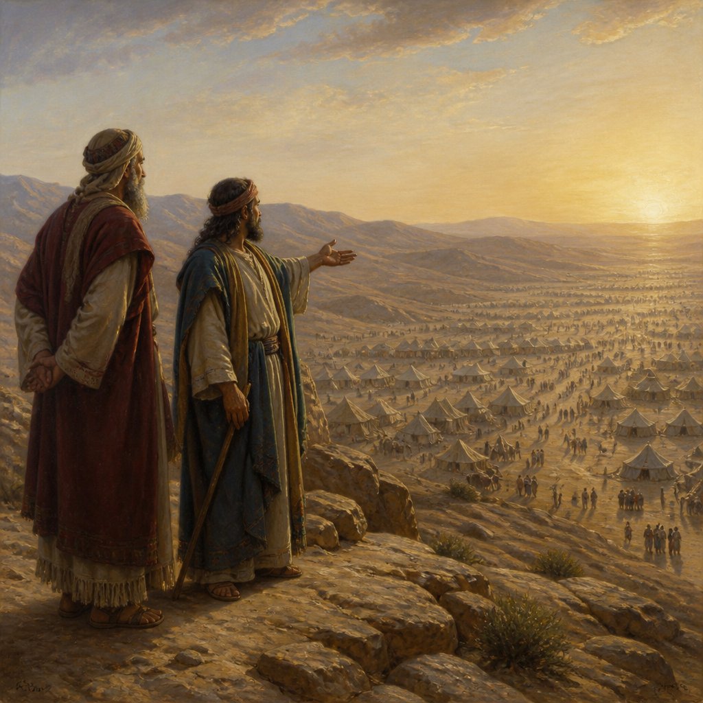 "Behold, there is a people come out of Egypt, which covereth the face of the earth: come now, curse me them; peradventure I shall be able to overcome them, and drive them out." - Numbers 22:{verse.verse_number}