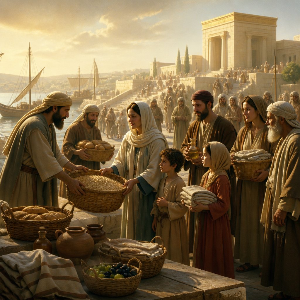 "And her merchandise and her hire shall be holiness to the LORD: it shall not be treasured nor laid up; for her merchandise shall be for them that dwell before the LORD, to eat sufficiently, and for durable clothing." - Isaiah 23:18