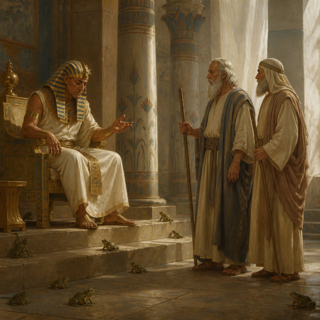 "Then Pharaoh called for Moses and Aaron, and said, Intreat the LORD, that he may take away the frogs from me, and from my people; and I will let the people go, that they may do sacrifice unto the LORD." - Exodus 8:8