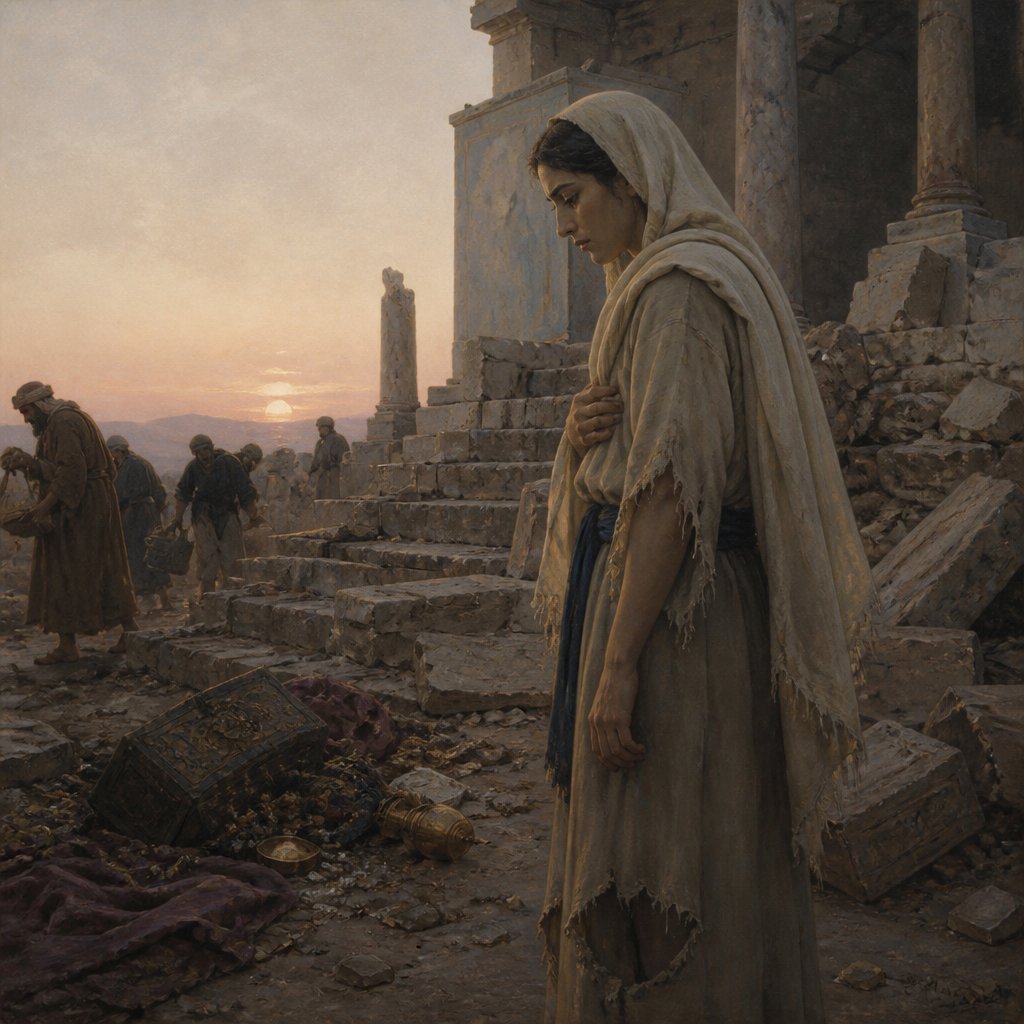 "And I will also give thee into their hand, and they shall throw down thine eminent place, and shall break down thy high places: they shall strip thee also of thy clothes, and shall take thy fair jewels, and leave thee naked and bare." - Ezekiel 16:39
