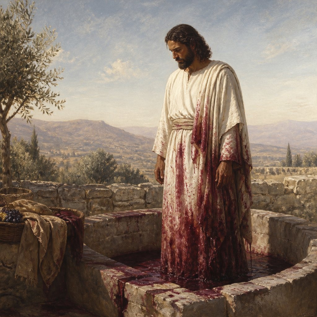 "Wherefore art thou red in thine apparel, and thy garments like him that treadeth in the winefat?" - Isaiah 63:2
