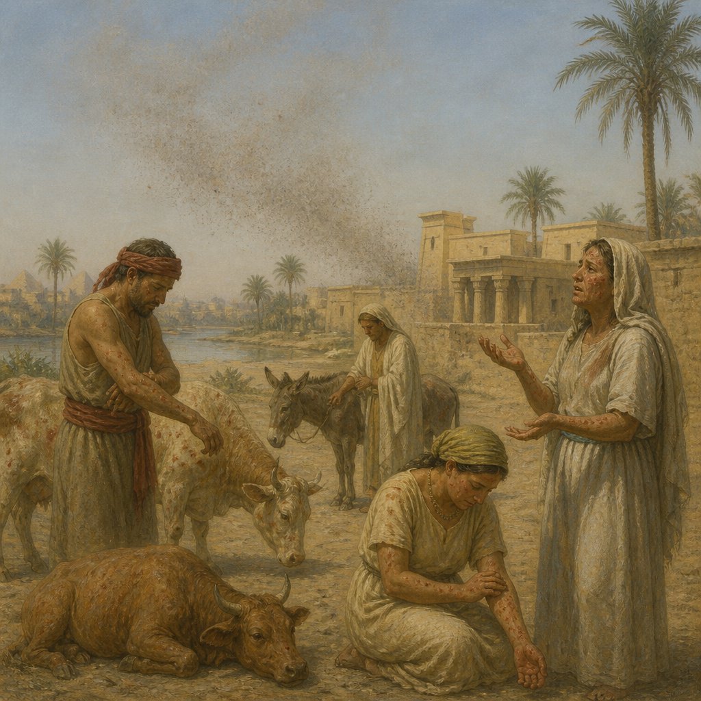 "And it shall become small dust in all the land of Egypt, and shall be a boil breaking forth with blains upon man, and upon beast, throughout all the land of Egypt." - Exodus 9:9