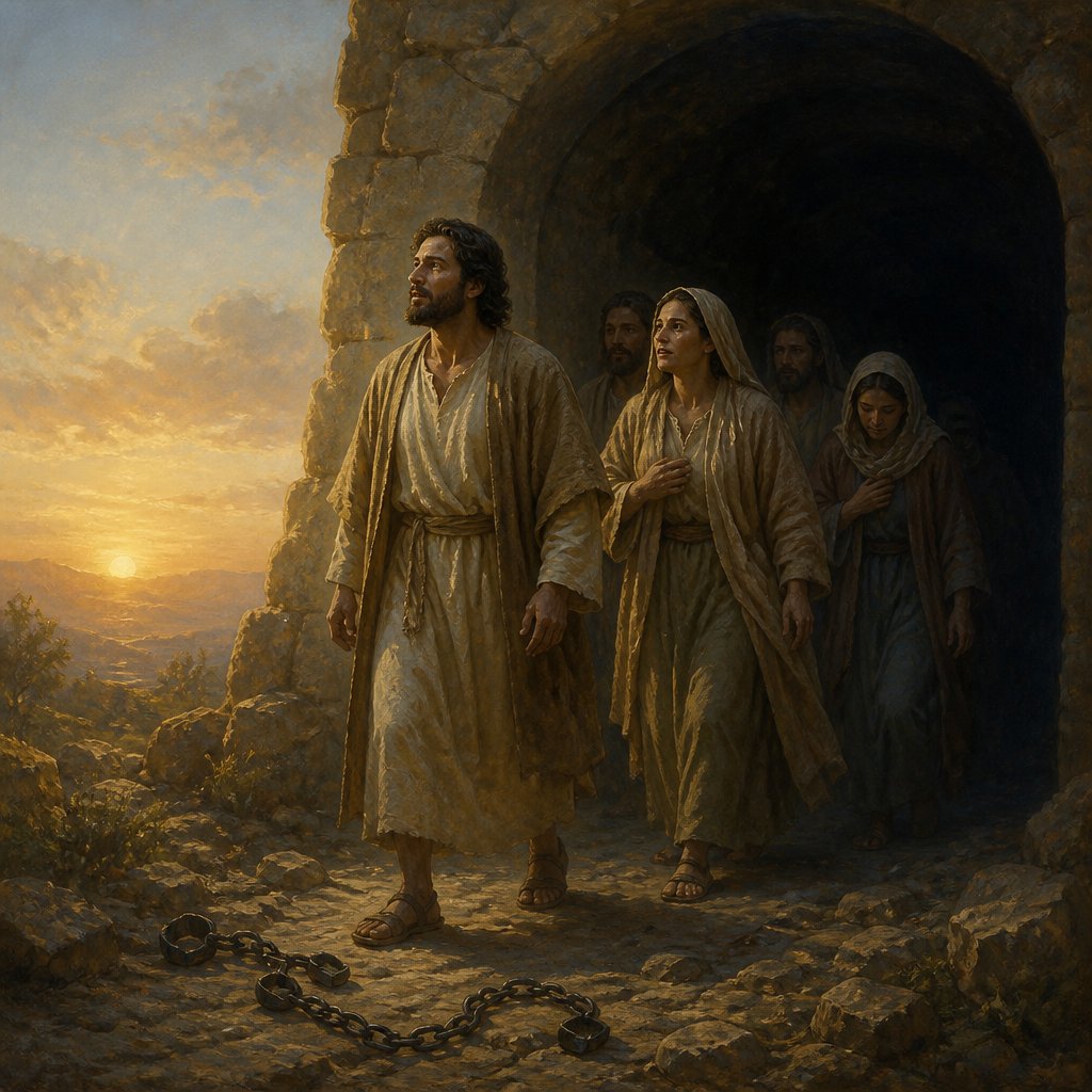 "He brought them out of darkness and the shadow of death, and brake their bands in sunder." - Psalms 107:14