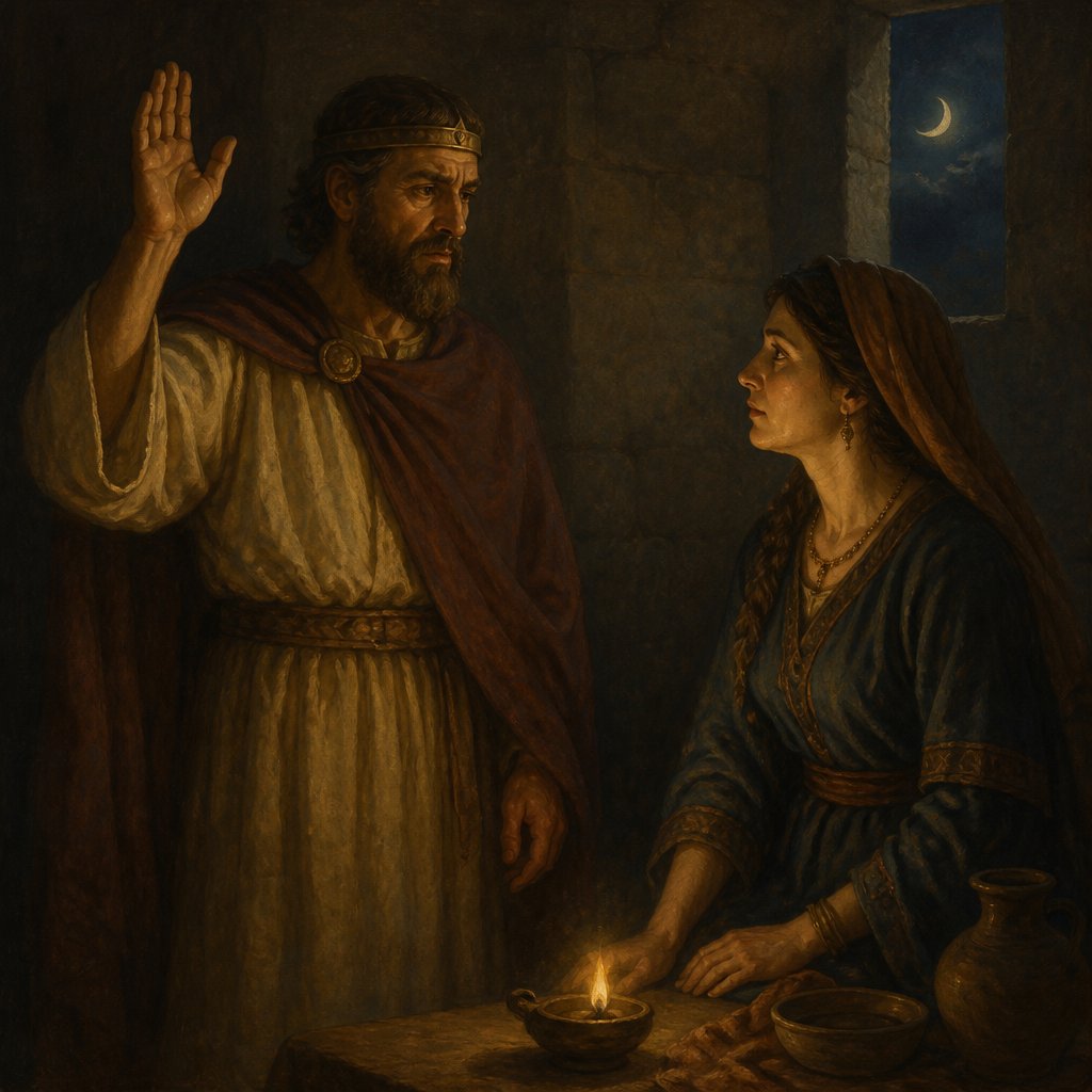 "And Saul sware to her by the LORD, saying, As the LORD liveth, there shall no punishment happen to thee for this thing." - 1 Samuel 28:{verse.verse_number}