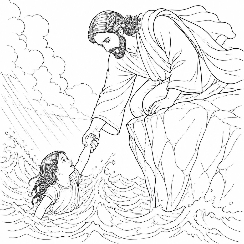 God saving a little girl