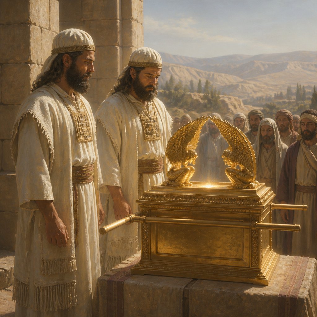 "So the people sent to Shiloh, that they might bring from thence the ark of the covenant of the LORD of hosts, which dwelleth between the cherubims: and the two sons of Eli, Hophni and Phinehas, were there with the ark of the covenant of God." - 1 Samuel 4:4