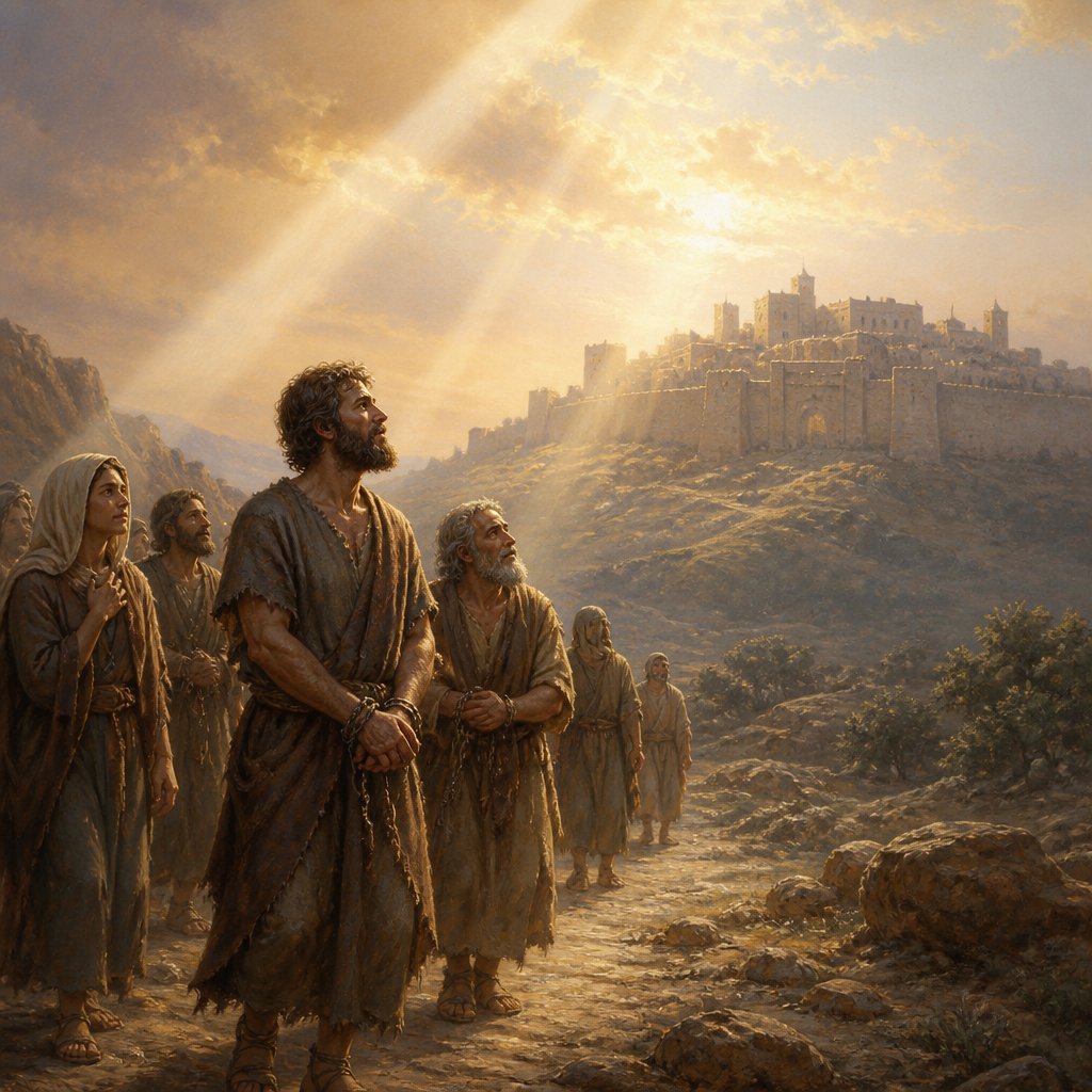 "¶ Turn you to the strong hold, ye prisoners of hope: even to day do I declare that I will render double unto thee;" - Zechariah 9:{verse.verse_number}