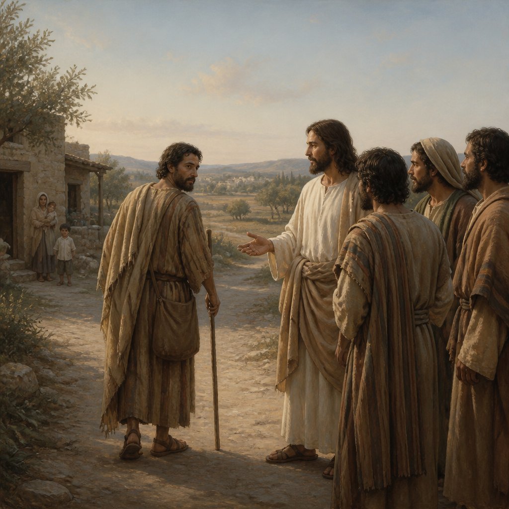 "And Jesus answered and said, Verily I say unto you, There is no man that hath left house, or brethren, or sisters, or father, or mother, or wife, or children, or lands, for my sake, and the gospel's," - Mark 10:{verse.verse_number}