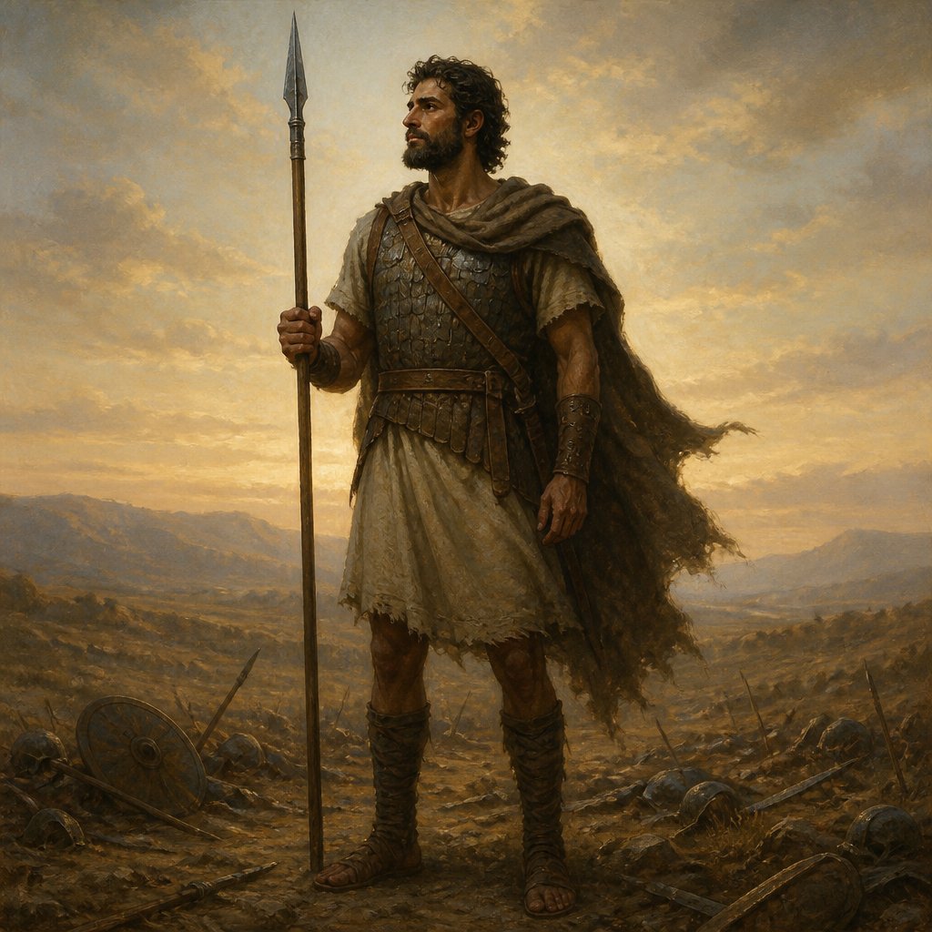 "These be the names of the mighty men whom David had: The Tachmonite that sat in the seat, chief among the captains; the same was Adino the Eznite: he lift up his spear against eight hundred, whom he slew at one time." - 2 Samuel 23:8