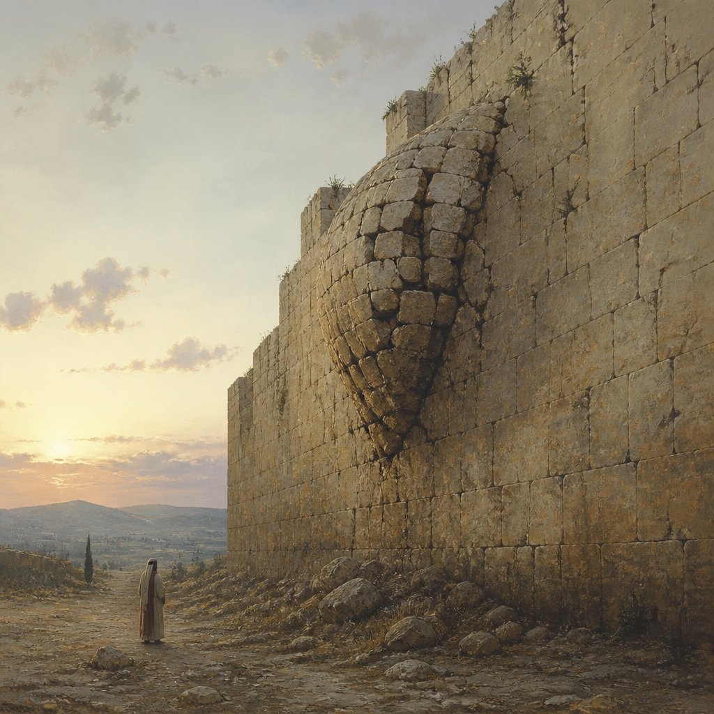 "Therefore this iniquity shall be to you as a breach ready to fall, swelling out in a high wall, whose breaking cometh suddenly at an instant." - Isaiah 30:{verse.verse_number}