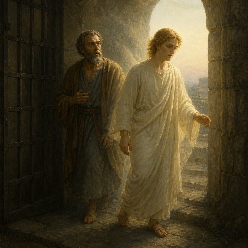 "And he went out, and followed him; and wist not that it was true which was done by the angel; but thought he saw a vision." - Acts 12:9