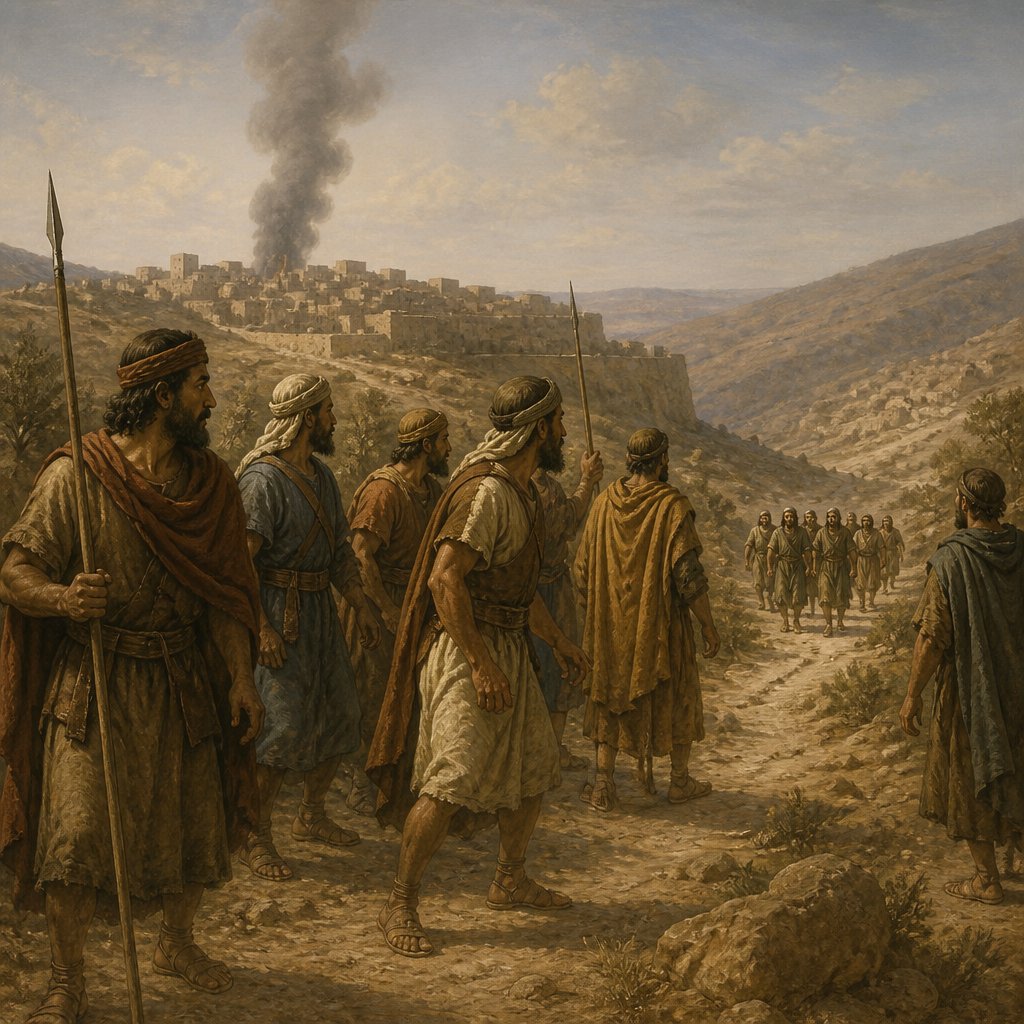 "And when the men of Ai looked behind them, they saw, and, behold, the smoke of the city ascended up to heaven, and they had no power to flee this way or that way: and the people that fled to the wilderness turned back upon the pursuers." - Joshua 8:20