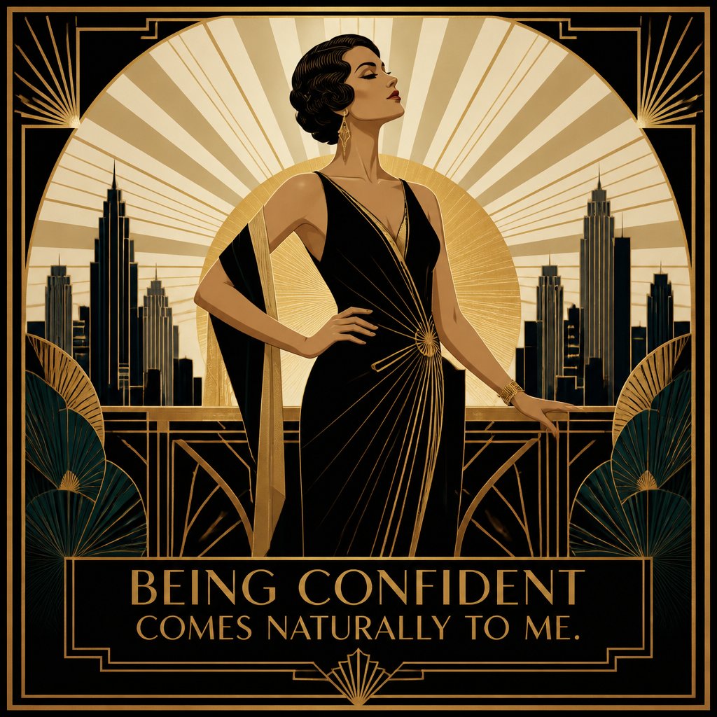 Being confident comes naturally to me.