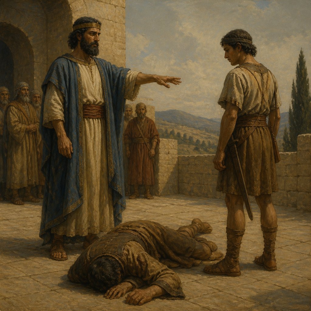 "And David called one of the young men, and said, Go near, and fall upon him. And he smote him that he died." - 2 Samuel 1:{verse.verse_number}