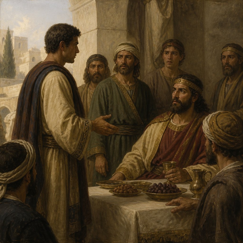 "And Jonathan answered and said to Adonijah, Verily our lord king David hath made Solomon king." - 1 Kings 1:{verse.verse_number}