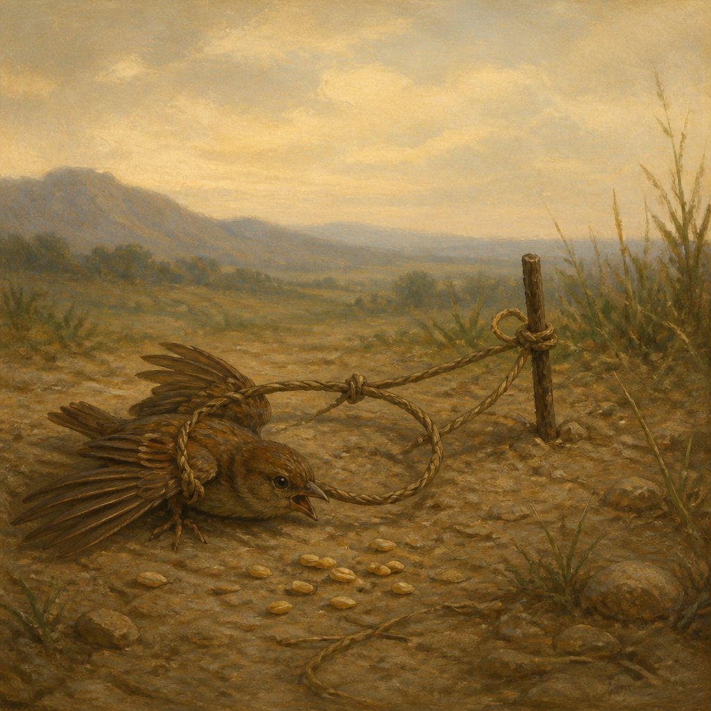 "Can a bird fall in a snare upon the earth, where no gin is for him? shall one take up a snare from the earth, and have taken nothing at all?" - Amos 3:{verse.verse_number}