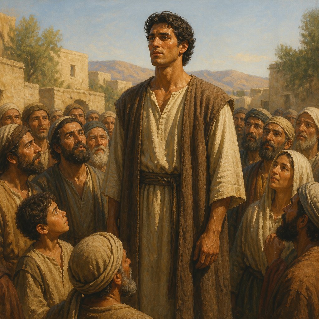 "And they ran and fetched him thence: and when he stood among the people, he was higher than any of the people from his shoulders and upward." - 1 Samuel 10:{verse.verse_number}