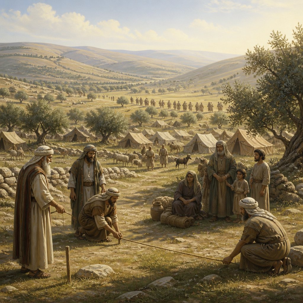 "He cast out the heathen also before them, and divided them an inheritance by line, and made the tribes of Israel to dwell in their tents." - Psalms 78:55