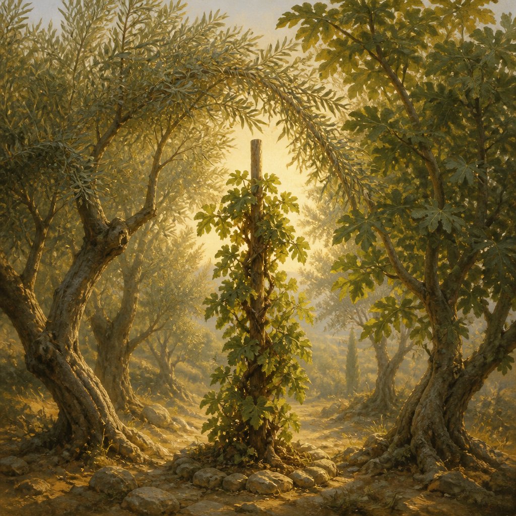 "Then said the trees unto the vine, Come thou, and reign over us." - Judges 9:{verse.verse_number}