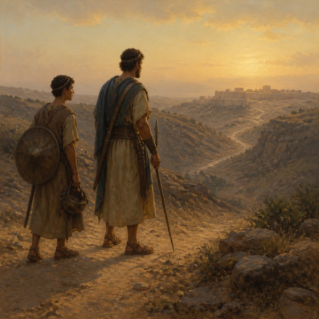"Now it came to pass upon a day, that Jonathan the son of Saul said unto the young man that bare his armour, Come, and let us go over to the Philistines’ garrison, that is on the other side. But he told not his father." - 1 Samuel 14:1