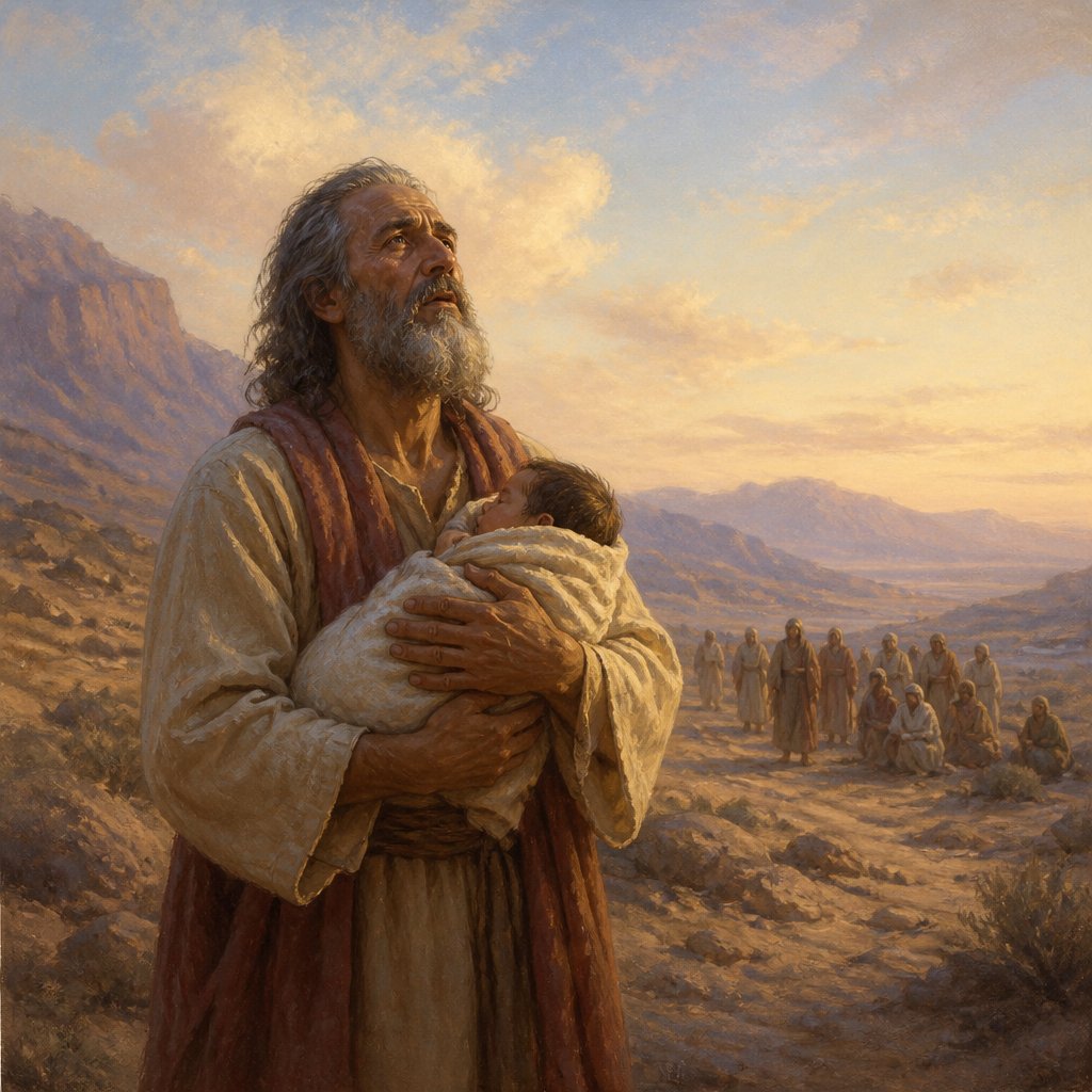 "Have I conceived all this people? have I begotten them, that thou shouldest say unto me, Carry them in thy bosom, as a nursing father beareth the sucking child, unto the land which thou swarest unto their fathers?" - Numbers 11:12