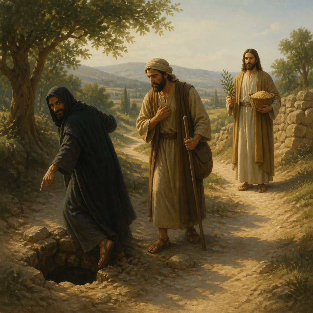"Whoso causeth the righteous to go astray in an evil way, he shall fall himself into his own pit: but the upright shall have good things in possession." - Proverbs 28:{verse.verse_number}