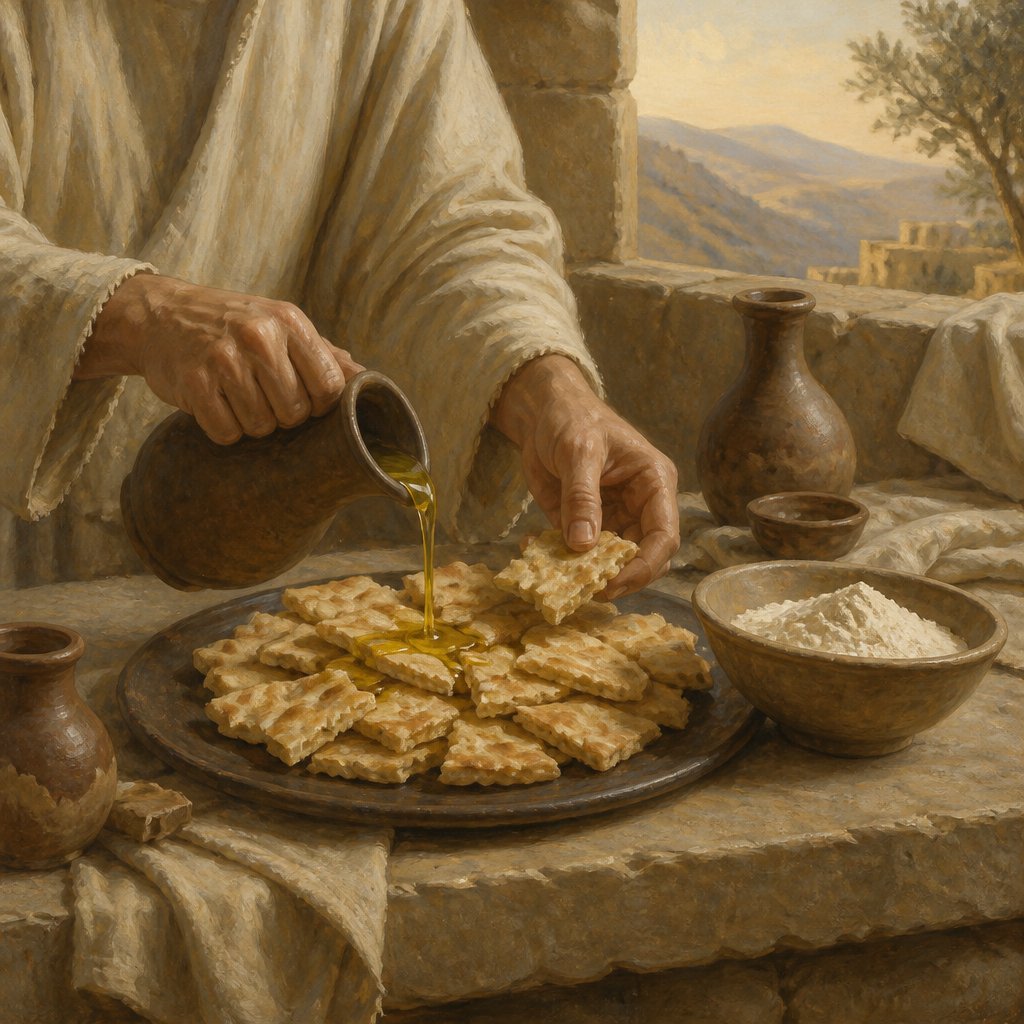 "Thou shalt part it in pieces, and pour oil thereon: it is a meat offering." - Leviticus 2:{verse.verse_number}