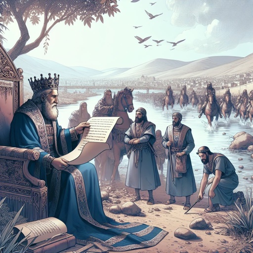 Ezra 4:17 - "¶ Then sent the king an answer unto Rehum the chancellor, and to Shimshai the scribe, and to the rest of their companions that dwell in Samaria, and unto the rest beyond the river, Peace, and at such a time."