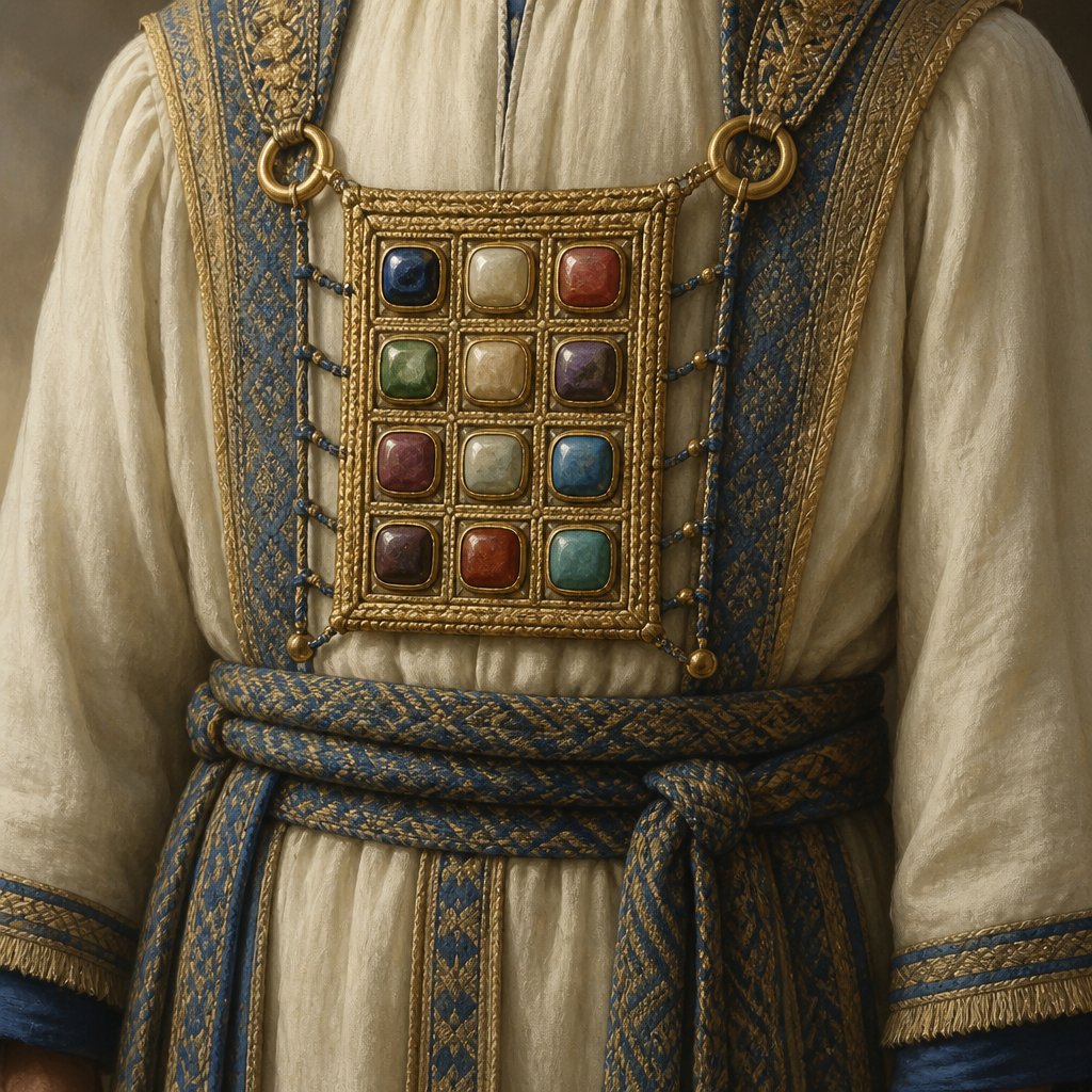 "And they did bind the breastplate by his rings unto the rings of the ephod with a lace of blue, that it might be above the curious girdle of the ephod, and that the breastplate might not be loosed from the ephod; as the LORD commanded Moses." - Exodus 39:21